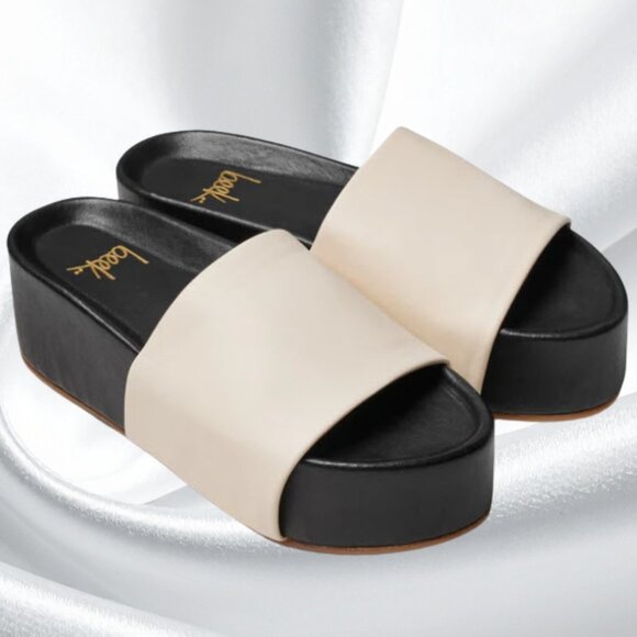 BEEK Albatross Cream Leather Platform Sandals Worn Once Like New Size 8 - Picture 1 of 17